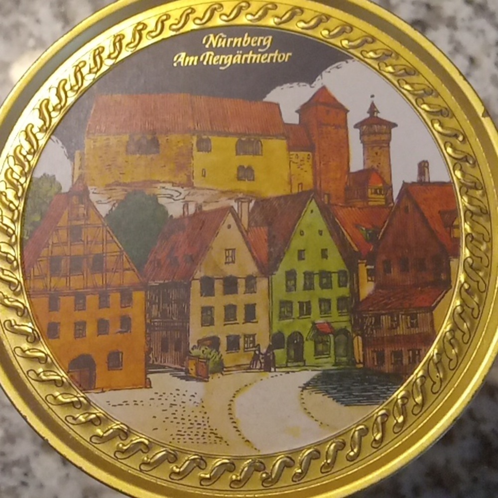 Vintage Schmidt Artistic German Gingerbread Tin with Lid 10.6 Oz